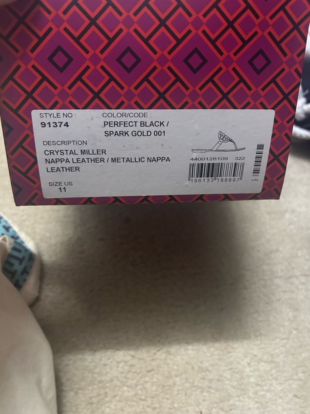 TORY BURCH crystal MILLER leather sandals. - Picture 13 of 16